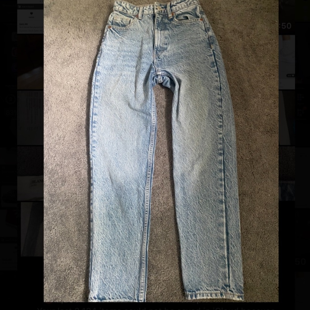 ZARA acid wash mom jeans